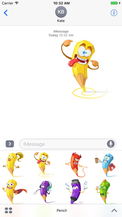 Pencil Cool Stickers