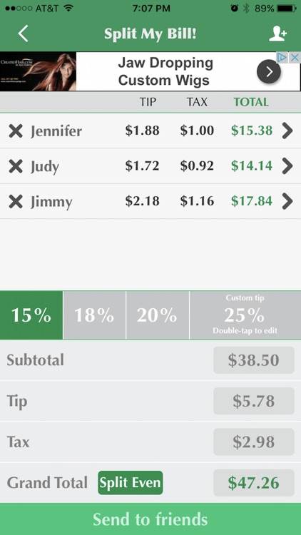 Split My Bill-Fast & Easy Tip