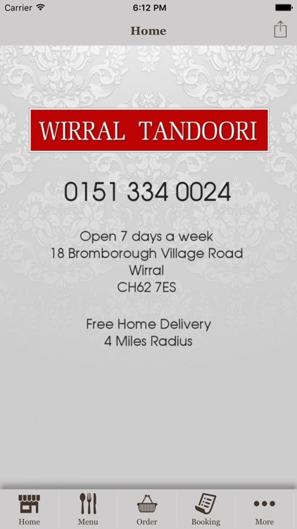 Wirral Tandoori App