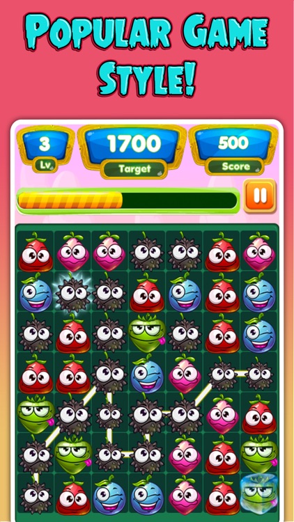 Crazy Cute Pop Fruit Link Mania - Connect & Splash