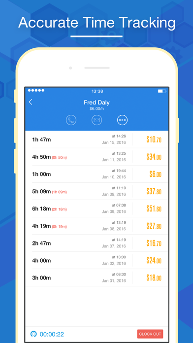 Hours Keeper Pro - Time Tracking, Timesheet & Billing Screenshot 1