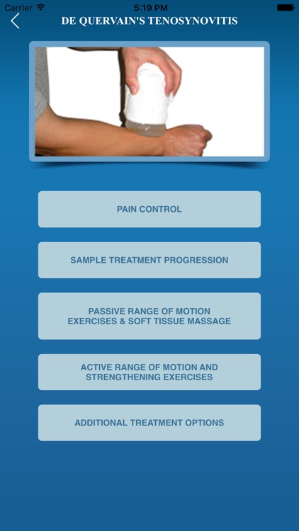 Medical iRehab De Quervain’s Tenosynovitis