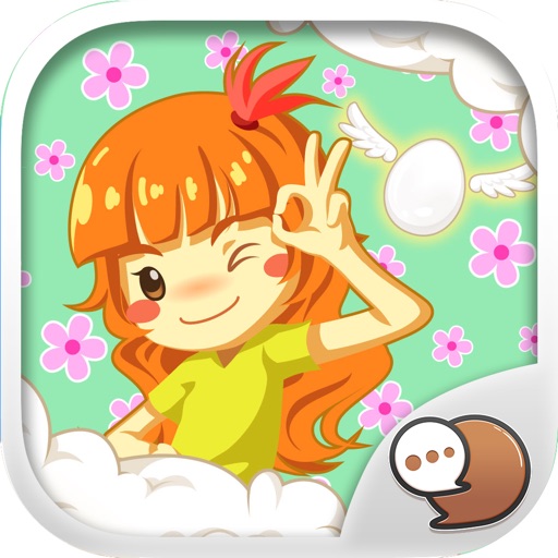 Egg-E-egg Girl Sticker Emoji Keyboard By ChatStick icon