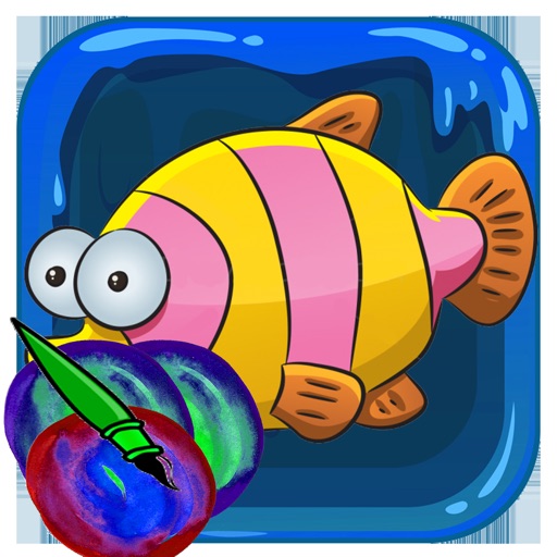 Ocean - Zoo Coloring Books Painting App for Kids Icon