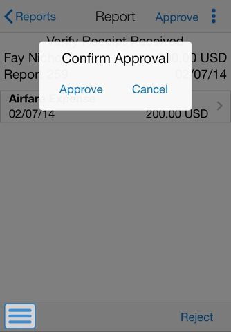 Expense Approval Phone JDEE1 screenshot 2