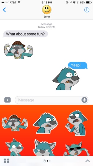 Blue and Funny Fox Stickers(圖2)-速報App