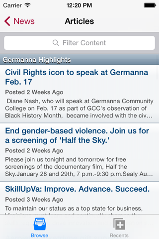Germanna Mobile screenshot 3