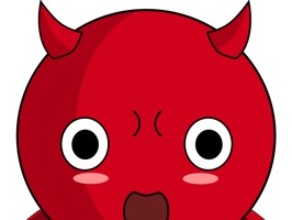 The collection of cute red devil naughty expression