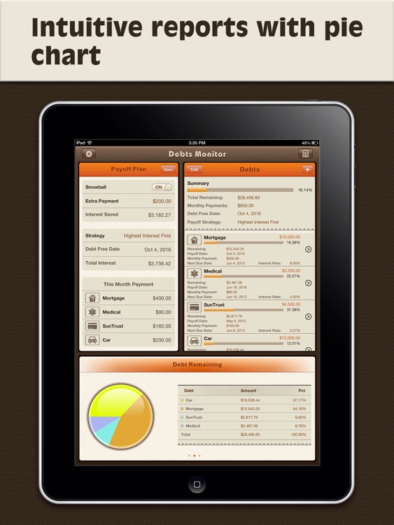 Debts Monitor Pro for iPad-Debt Tracker & Reminder screenshot-4