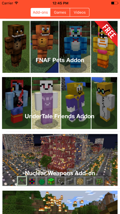 Screenshots of FNAF ADD ONS FOR MINECRAFT PE GAME for iPhone
