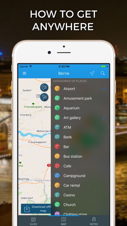 Berne Travel Guide with Offline Street Map