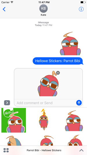 Hellowe Stickers: Parrot Bibi