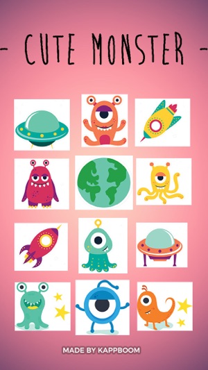 Cute Monster Emojis(圖1)-速報App