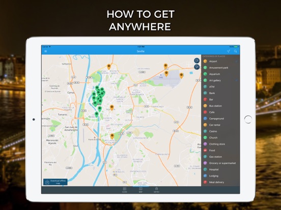 Seville Travel Guide with Offline Street Map screenshot 3
