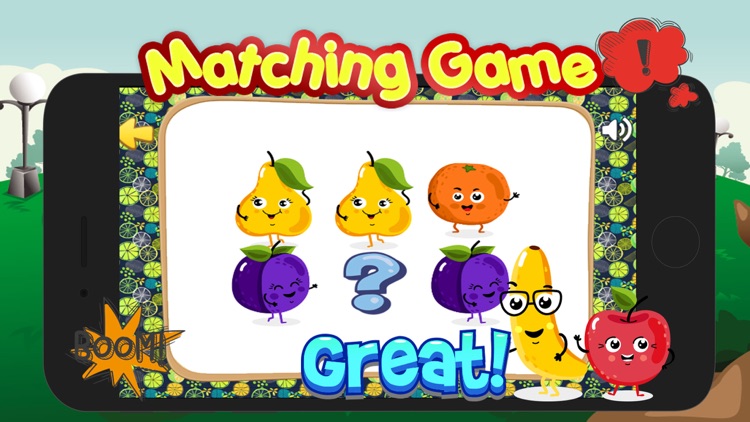 Fruit & Vegetable Match Free-Matching Game For Kid