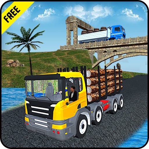 Truck Cargo Driving 3D Icon