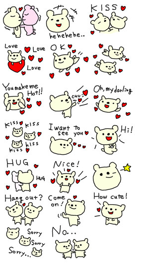 English Cute Bear Sticker!(圖1)-速報App