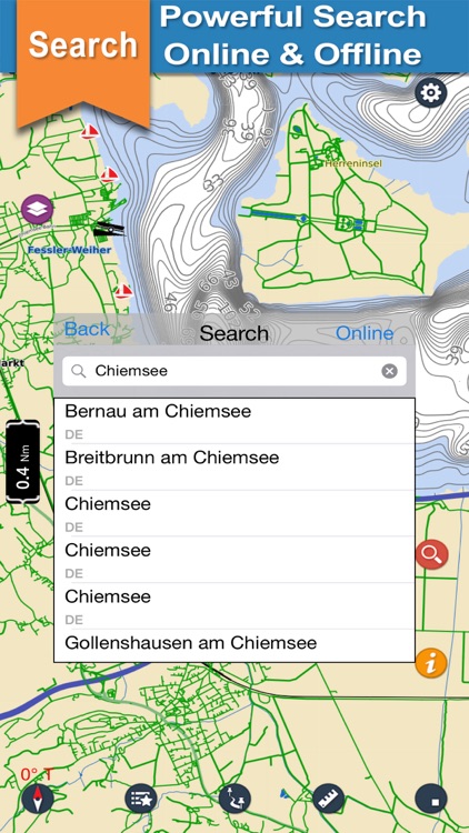 Chiemsee Lake offline nautical chart for boaters screenshot-3