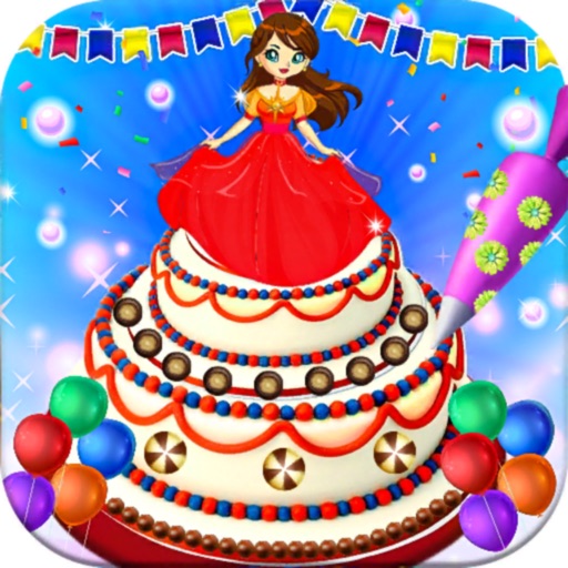 Princess Doll Chocolate Cake Icon