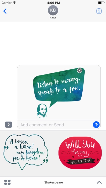 William Shakespeare's Quotes for iMessage Stickers screenshot-4