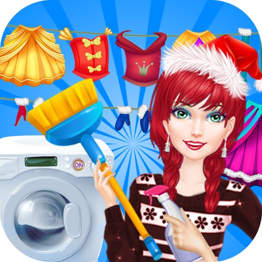 Christmas Home Clean Up Icon