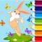 Bunny And Butterfly Coloring Page Game Education