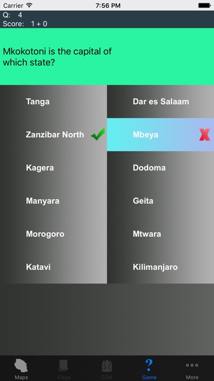 Tanzania Region Maps and Capitals screenshot-3