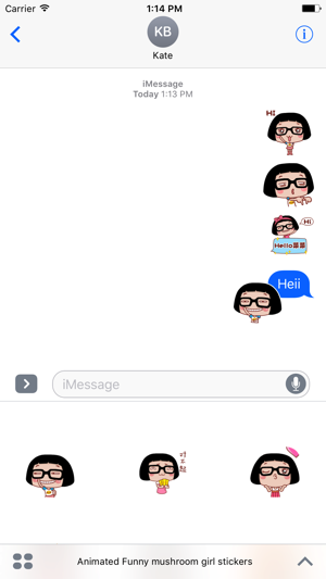 Animated Funny Mushroom Girl Stickers For iMessage(圖5)-速報App