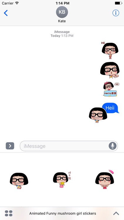 Animated Funny Mushroom Girl Stickers For iMessage screenshot-4