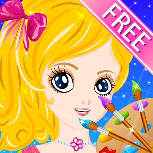 Princess Coloring book for Kids & Adults! FREE! iOS App
