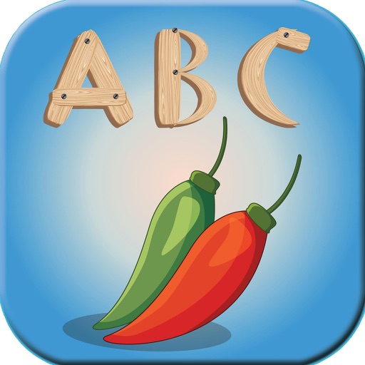 ABC Vegetable Writing Alphabet Baby Dotted Kid Icon