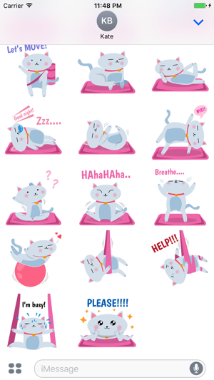 Animated YOGa CAt Stickers(圖2)-速報App