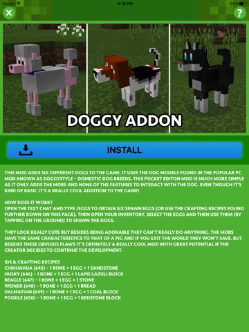 DOGS ADDONS for Minecraft Pocket Edition screenshot 2
