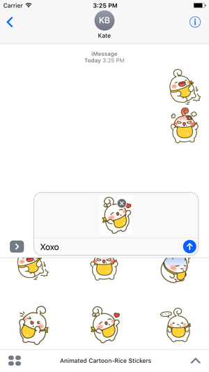 Cartoon-Rice Stickers Pack For iMessage(圖3)-速報App