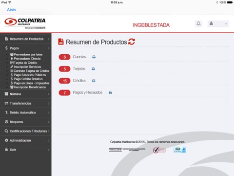Colpatria Empresarial screenshot 2