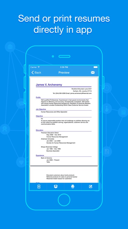 Quick Resume Pro - Resumes Builder and Designer