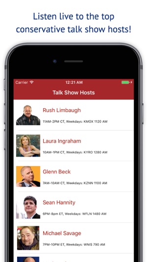 Conservative Talk Radio - Live Hosts and Stations(圖1)-速報App