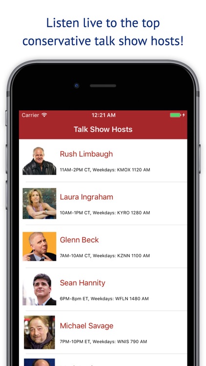Conservative Talk Radio - Live Hosts and Stations