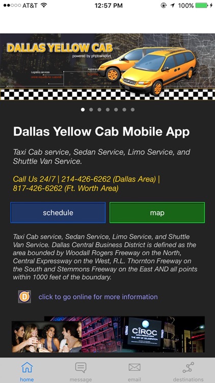 Dallas Yellow Cab Mobile Map