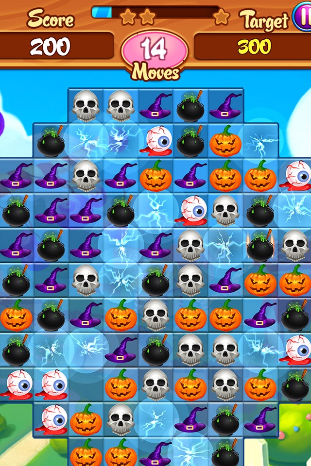 Halloween Scary Pumpkin Match 3 screenshot 3