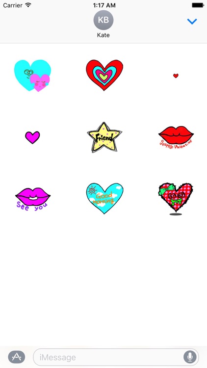 Valentine Day Cards Stickers Pack