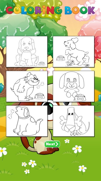 Cute Dogs Coloring book For Kid