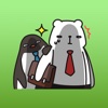 Office Bear and Penguin Stickers