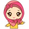 Dinda, girl with pretty hijab for iMessage Sticker
