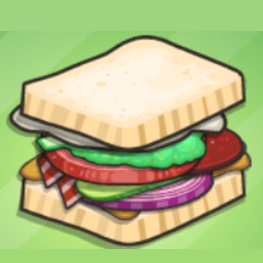 Simulation of sandwich business icon