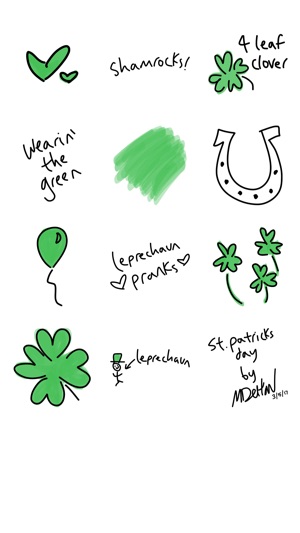 St Patricks Day, clover text stickers for iMessage(圖3)-速報App