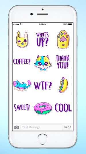 Super Happy Fun Neon Retro Sticker Pack(圖4)-速報App