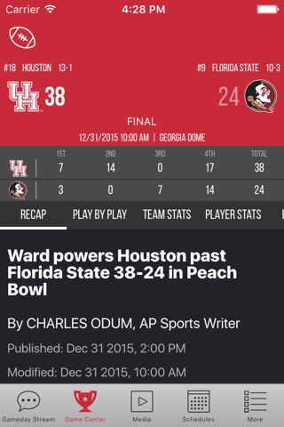 Houston Cougars Gameday screenshot 2