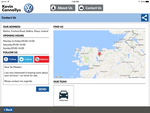 Connollys Volkswagen Ballina screenshot 4