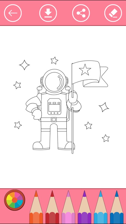 Outer Space Coloring Book for Kids: Learn to color